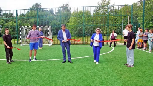 Открытие отремонтированного по ППМИ футбольного поля Июль 2025